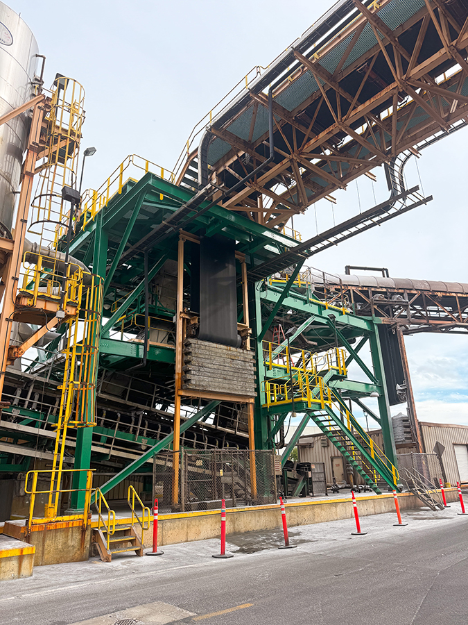 Structural steel and pipe racks at the Port of Seattle Terminal 5 project